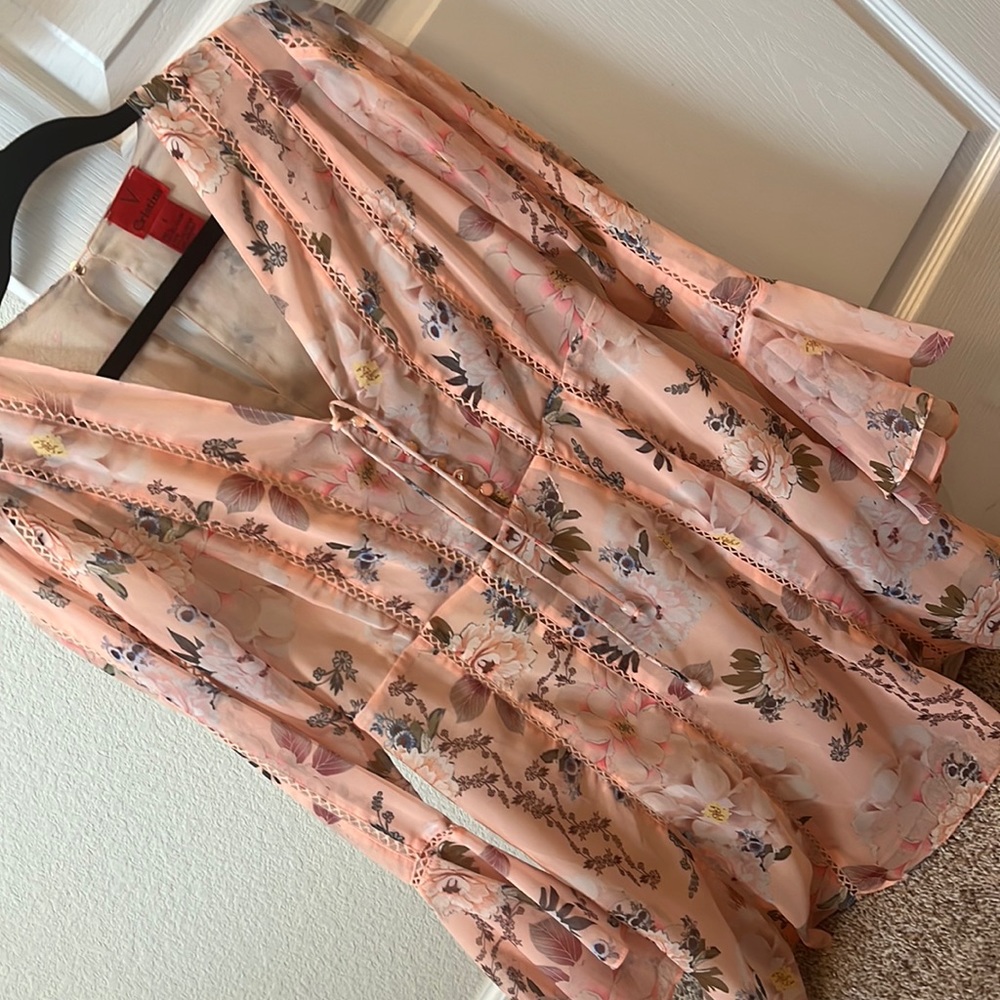 V Cristina long sleeve floral dress size small